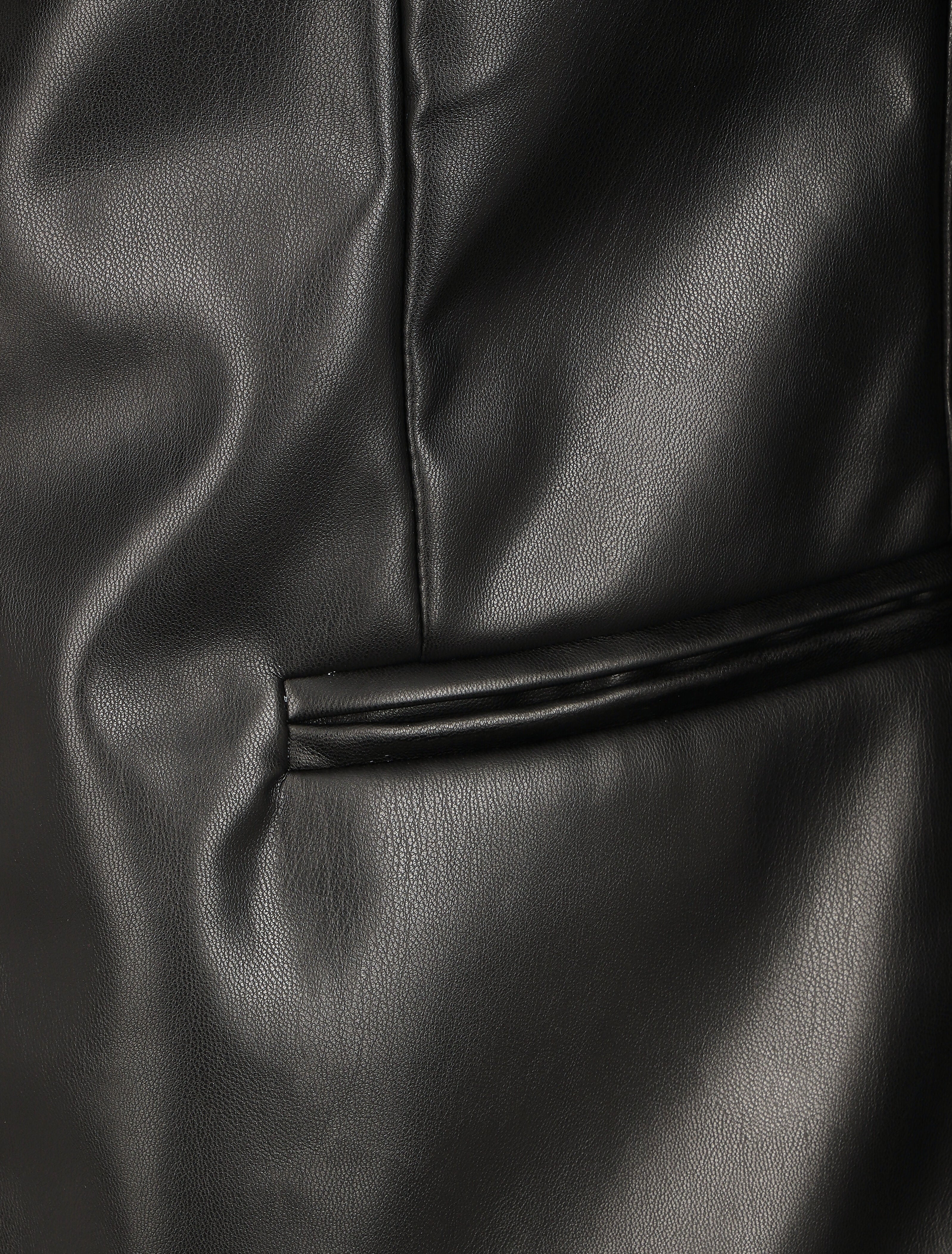 Veste en simili - Noir - 3