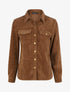 Surchemise en velours cotelé - Marron - 4