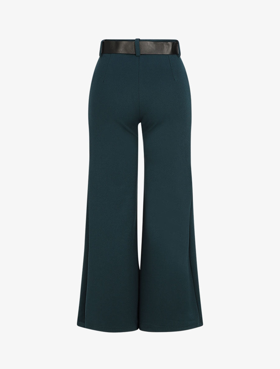 Pantalon ample taille haute - Bleu - 2