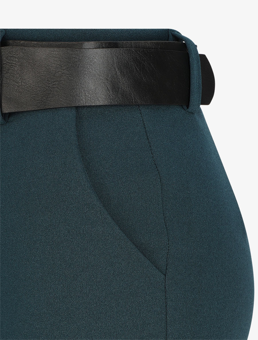 Pantalon ample taille haute - Bleu - 3