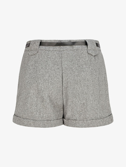 Short droit en feutrine - Gris - 2