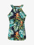 Top sans manches imprimé tropical - Vert - 4