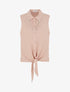 Top à nouer à détail chaînette - Rose pâle - 4