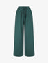 Pantalon élastiqué effet lin - Bleu canard - 1