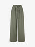 Pantalon élastiqué effet lin - Kaki - 1