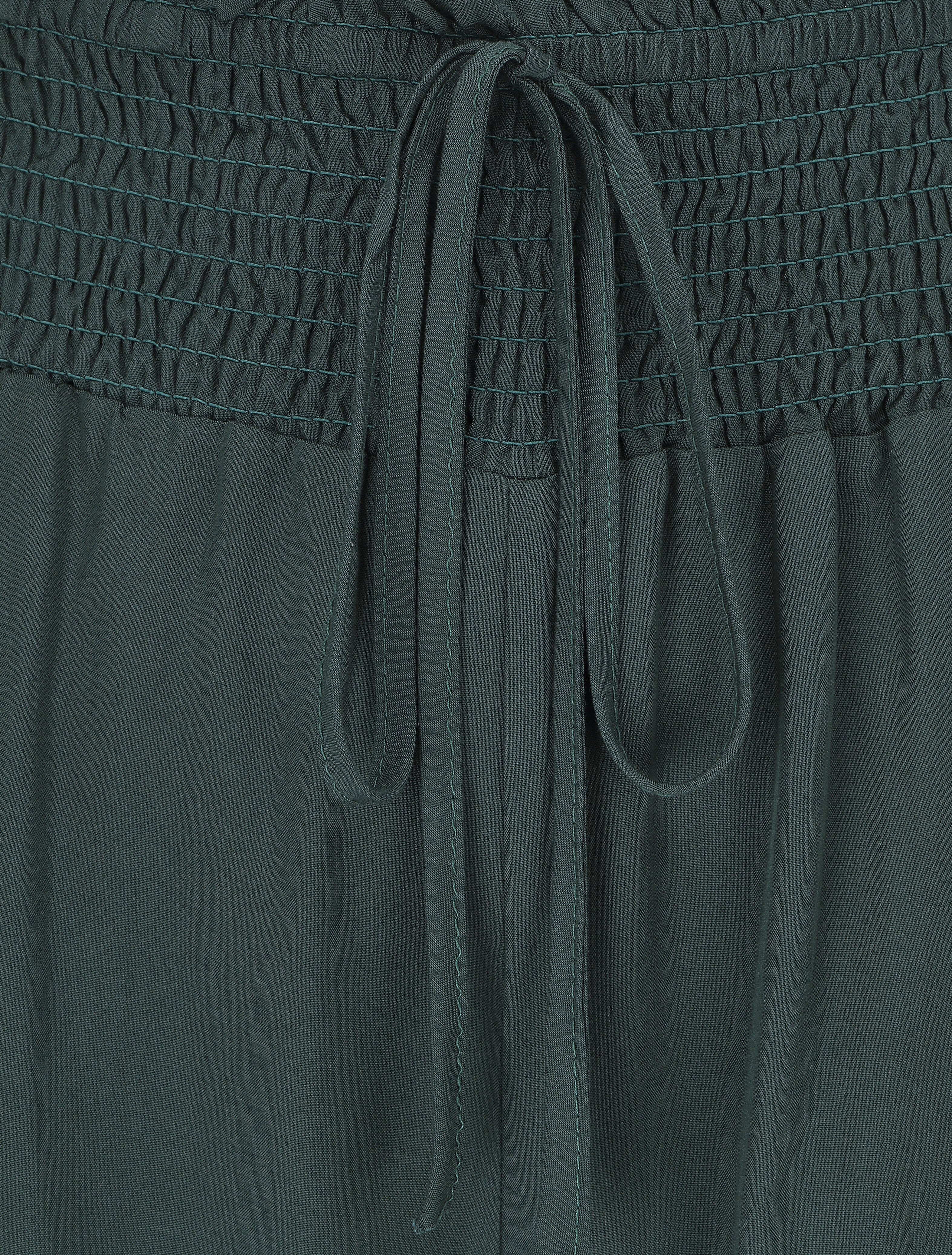 Pantalon fluide uni à poches - Vert sapin - 3