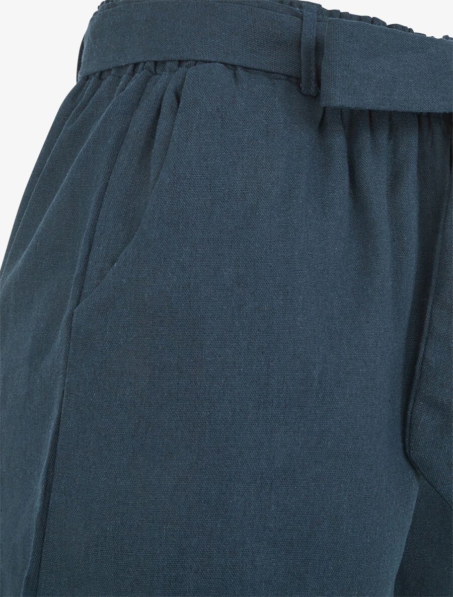 Short uni à revers - Bleu pétrole - 3