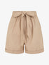 Short uni à revers - Beige - 1