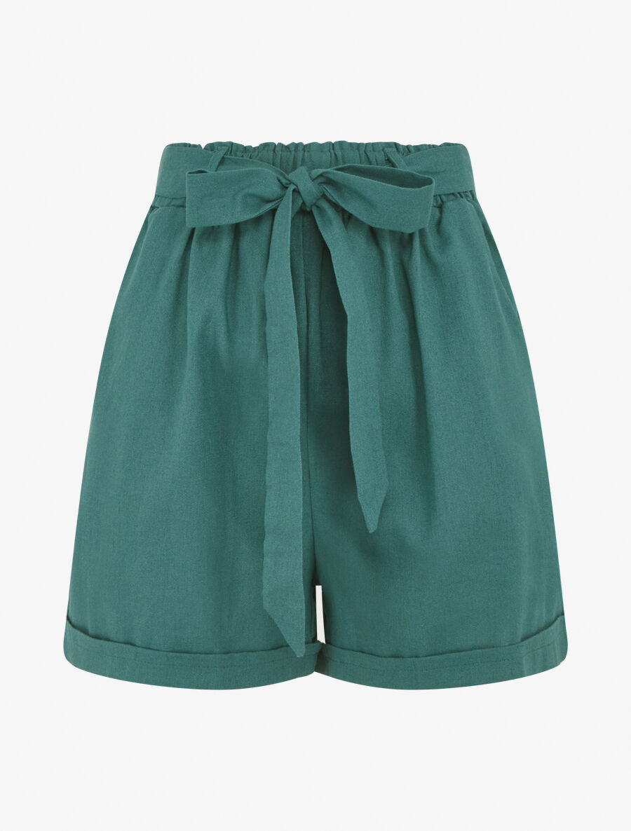 Short uni à revers - Bleu canard - 4
