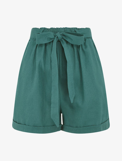 Short uni à revers - Bleu canard - 4