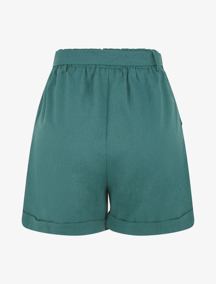 Short uni à revers - Bleu canard - 2