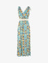 Robe imprimé mosaïque à nœuds aux épaules - Vert d&