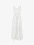 Robe longue unie élastiquée - Blanc - 1