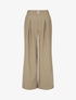 Pantalon ample taille haute à boucle style maillon - Taupe - 1