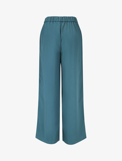 Pantalon ample à boucle fantaisie - Bleu canard - 2