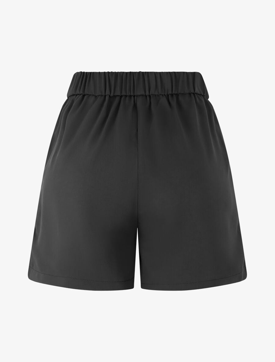 Short droit taille haute à boucle style noeud - Noir - 2