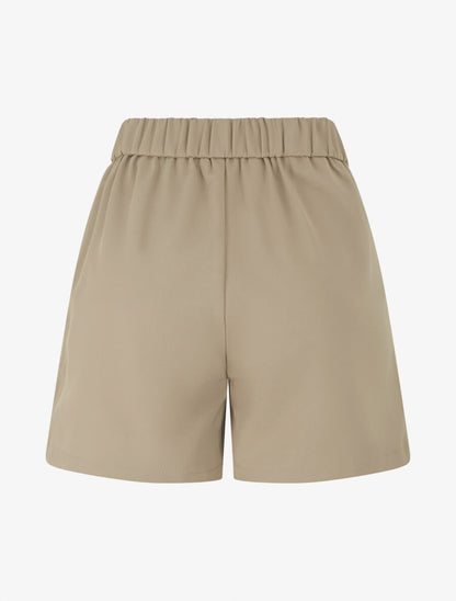 Short droit taille haute à boucle style noeud - Taupe - 2