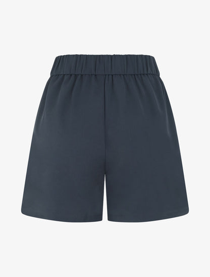 Short droit taille haute à boucle fantaisie - Marine - 2