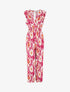 Combinaison élastiquée imprimé stylisé - Fushia - 1