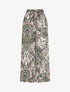 Pantalon fluide élastiqué imprimé foulard - Blanc - 4