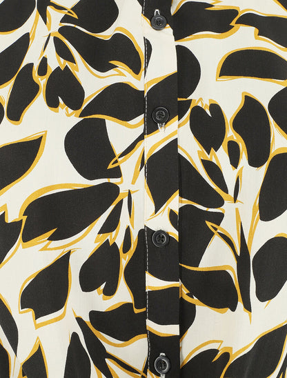 Chemise courte sans manches imprimé graphique - Noir - 3