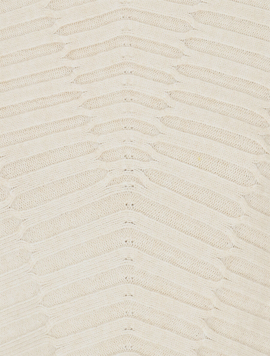 Pull uni à manches longues chauves-souris - Blanc - 3