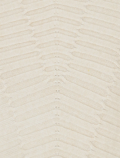 Pull uni à manches longues chauves-souris - Blanc - 3