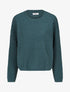 Pull droit uni en maille fantaisie - Bleu canard - 4