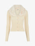 Gilet côtelé ajusté col en fourrure - Beige clair - 1