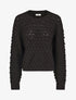 Pull en maille uni texturé - Noir - 4