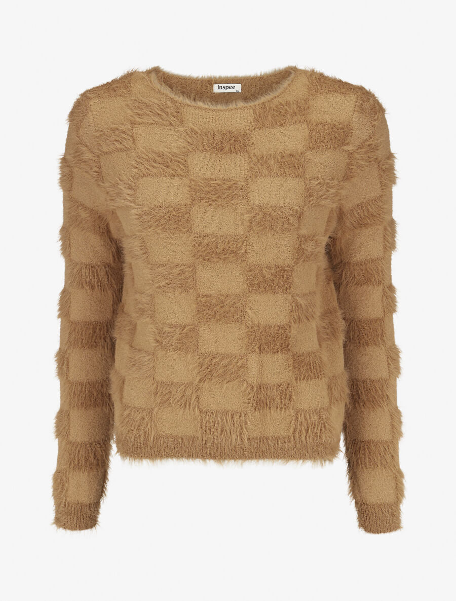 Pull uni style mohair - Camel - 1