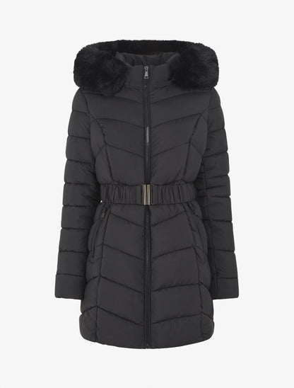 Doudoune cintrée à capuche amovible - Noir - 6