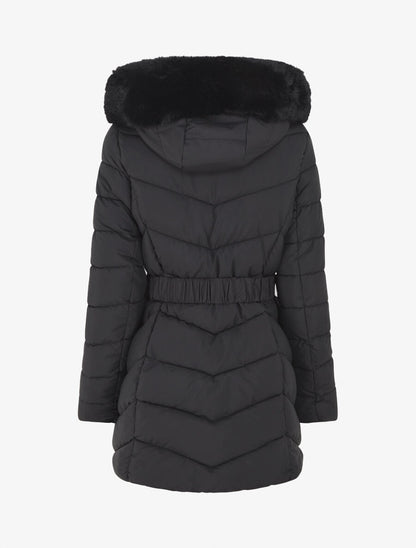 Doudoune cintrée à capuche amovible - Noir - 2