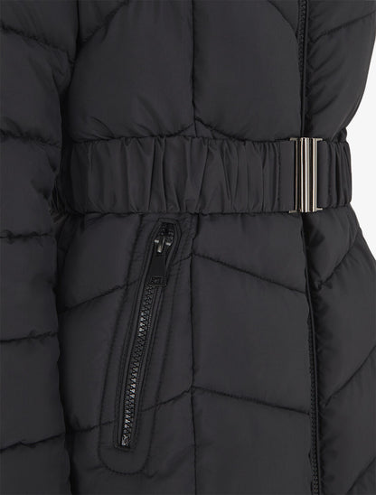 Doudoune cintrée à capuche amovible - Noir - 3