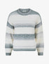 Pull duveteux rayé - Gris - 4