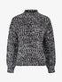 Pull en maille effet moucheté - Noir - 1