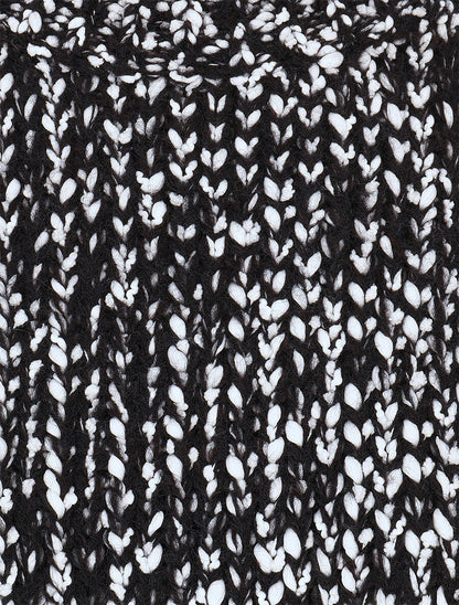 Pull en maille effet moucheté - Noir - 3