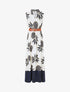 Robe longue sans manches imprimé ananas - Marine - 4