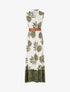 Robe longue sans manches imprimé ananas - Kaki - 6