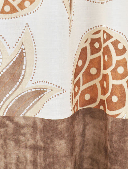 Robe longue sans manches imprimé ananas - Marron - 3