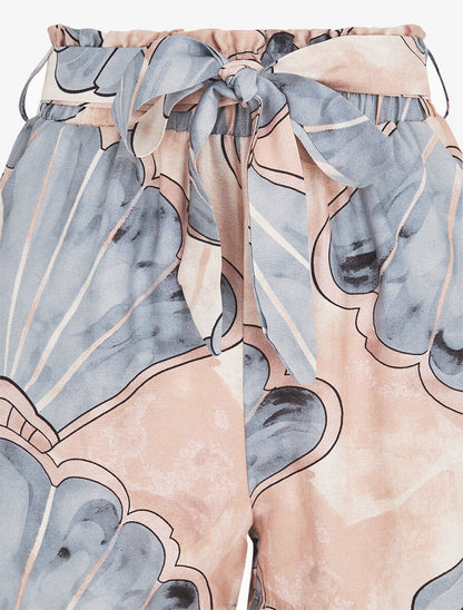 Short paper bag imprimé éventails - Gris - 3