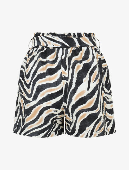 Short paper bag imprimé fantaisie - Noir - 2