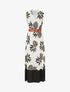 Robe longue sans manches imprimé ananas - Noir - 1