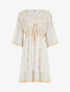 Robe bohème à dentelle fleurie - Blanc/beige - 4