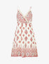 Robe mi-longue à bretelles imprimé floral - Rose - 1