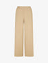Pantalon uni droit effet lin - Beige - 1