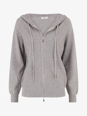 Sweat à capuche en maille - Gris - 1