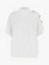 Pull uni à empiècement bijoux - Blanc - 1