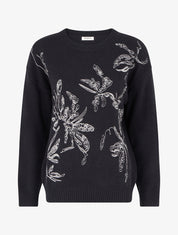 Pull à imprimé fantaisie - Noir - 1