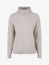 Pull droit uni à col roulé - Taupe - 1